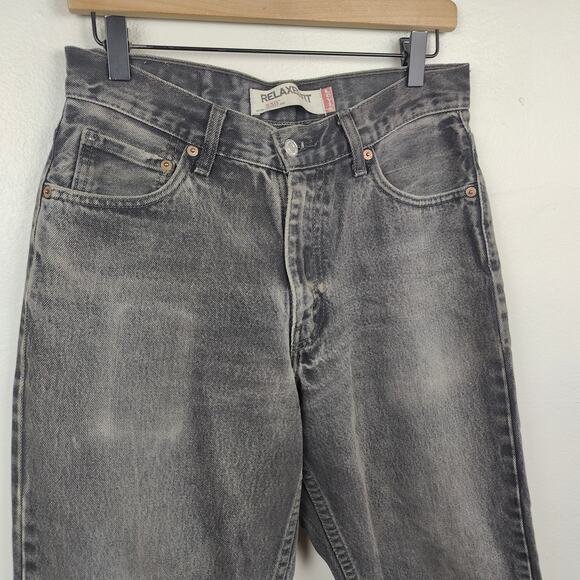 Vintage Levi's 550‎ Jeans Mens 30x30 Relaxed Fit Y2K Charcoal Wash Straight Leg - Picture 2 of 11